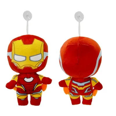Peluche Iron Man rojo y amarillo con ventosa frontal y trasera