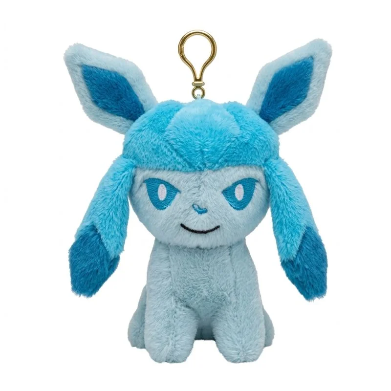 Llavero peluche Glaceon azul de Pokémon con orejas puntiagudas