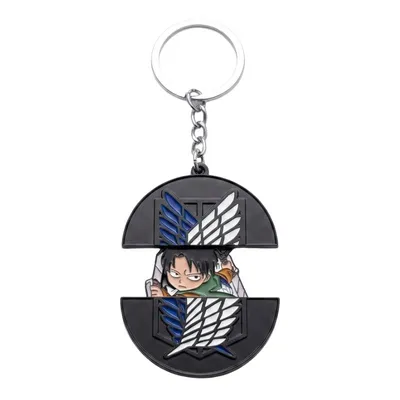Llavero Levi Ackerman Attack on Titan con emblema articulado