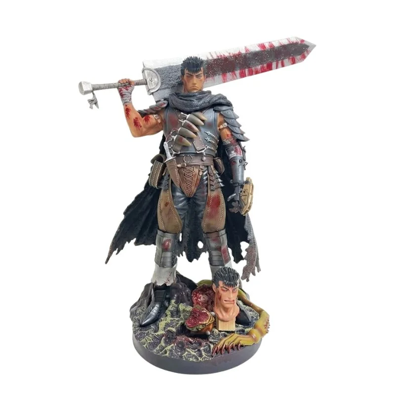 Estatuilla Guts con Dragonslayer y base Berserk anime