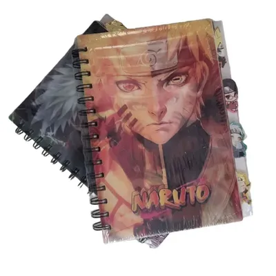 Cuaderno espiral lenticular 3D Naruto con efecto visual dinámico