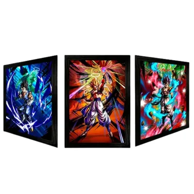 Láminas lenticulares 3D anime con personajes en transformación