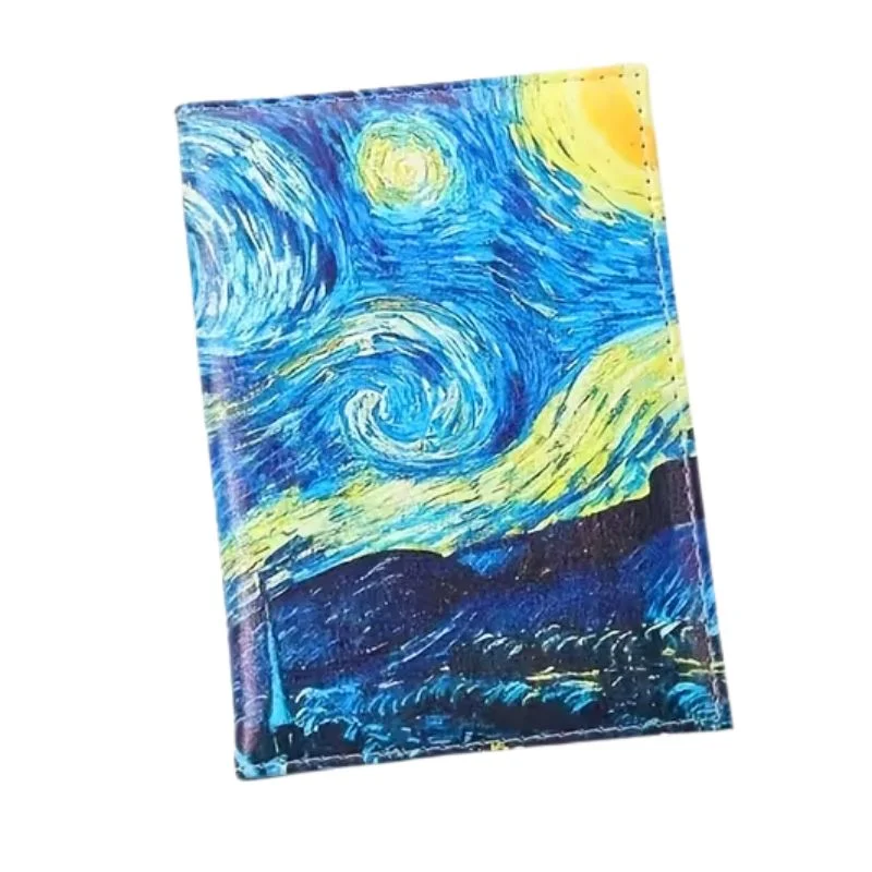 Funda de pasaporte La Noche Estrellada de Van Gogh