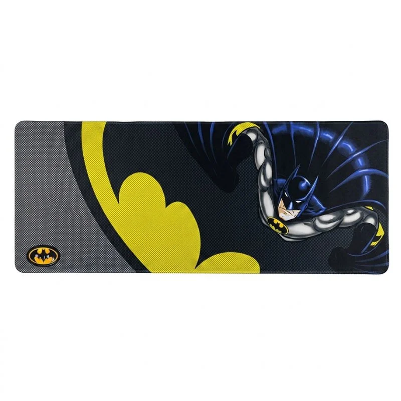 Tapete de ratón Batman largo con logo amarillo