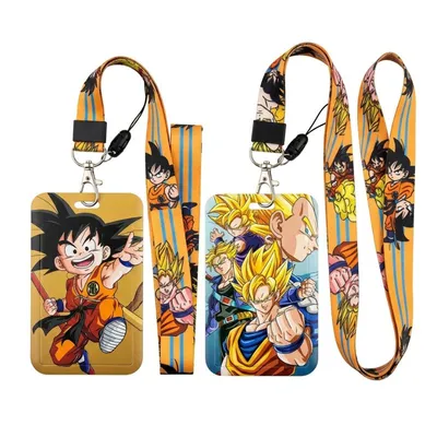 Lanyard Dragon Ball con Goku y Vegeta Super Saiyajin