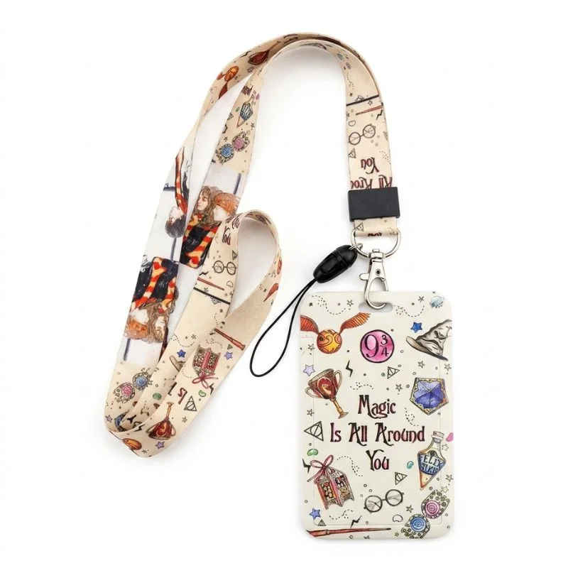 Lanyard Harry Potter con porta carnet y diseño mágico
