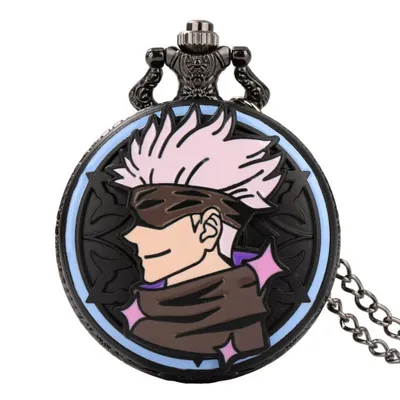 Reloj de bolsillo Satoru Gojo Jujutsu Kaisen con collar