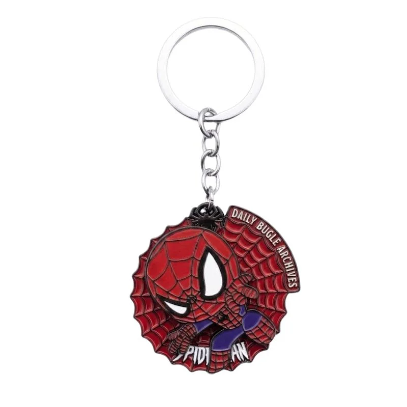 Llavero giratorio Spiderman Marvel con diseño de cabeza en relieve