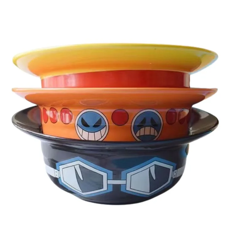 Set de bowls One Piece con Luffy, Ace y Sabo apilables