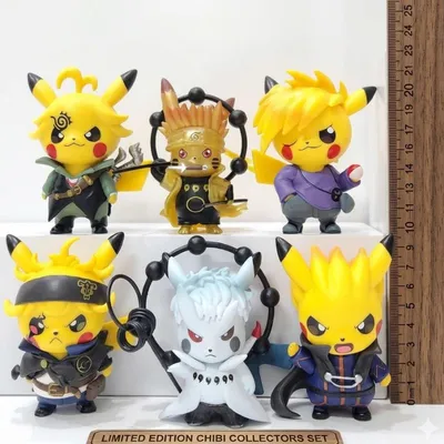 Set 6 figuras Pikachu cosplay edición limitada coleccionable