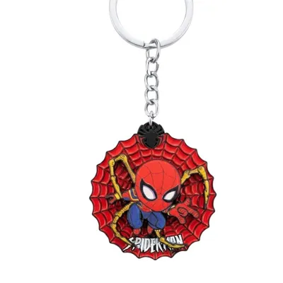 Llavero giratorio Spiderman en telaraña roja — Marvel