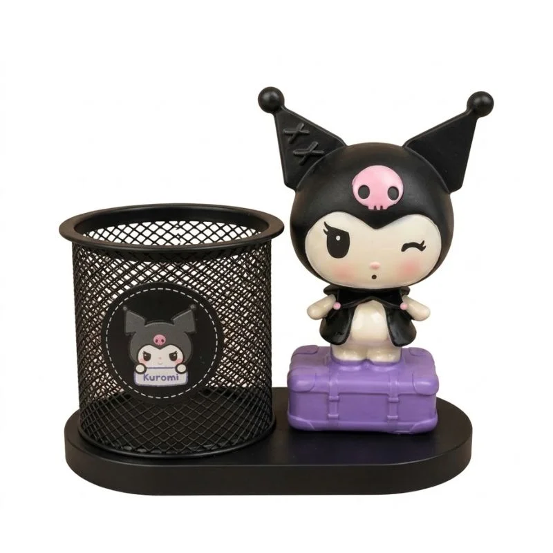 Portalápices Kuromi con figura y organizador metálico