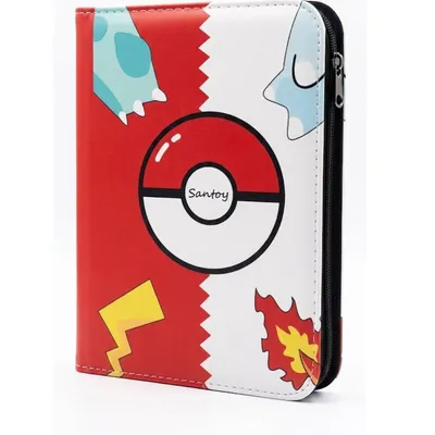 Álbum Pokébola Pokémon con personajes y diseño rojo blanco