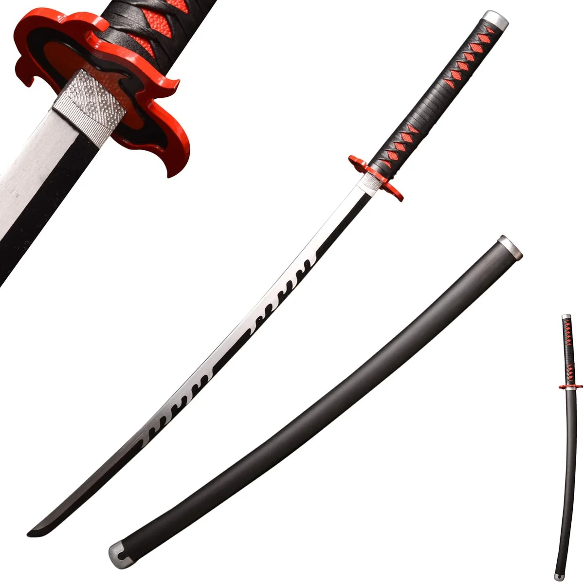 Katana de Tanjiro Kamado de Kimetsu no Yaiba con funda incluida