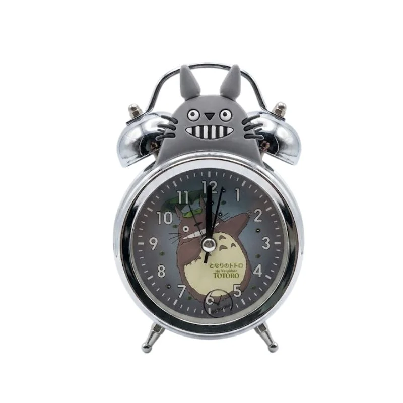 Reloj despertador Totoro Studio Ghibli con campanas plateadas