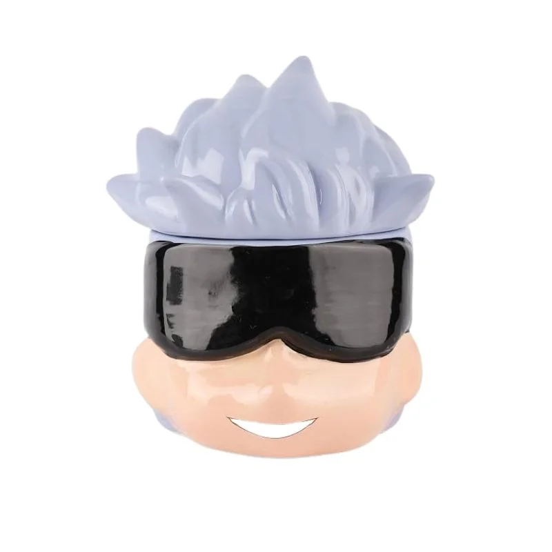 Mug Gojo Satoru con lentes oscuros y cabello blanco de Jujutsu Kaisen