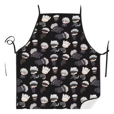 Delantal Satoru Gojō Jujutsu Kaisen con patrón chibi