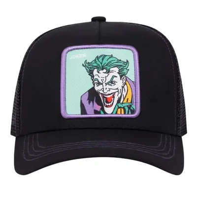 Gorra trucker negra con parche bordado del Joker de DC Comics