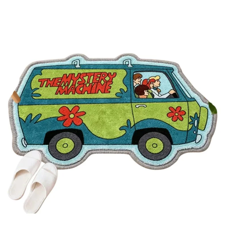 Alfombra forma de furgoneta Mystery Machine Scooby-Doo azul y verde