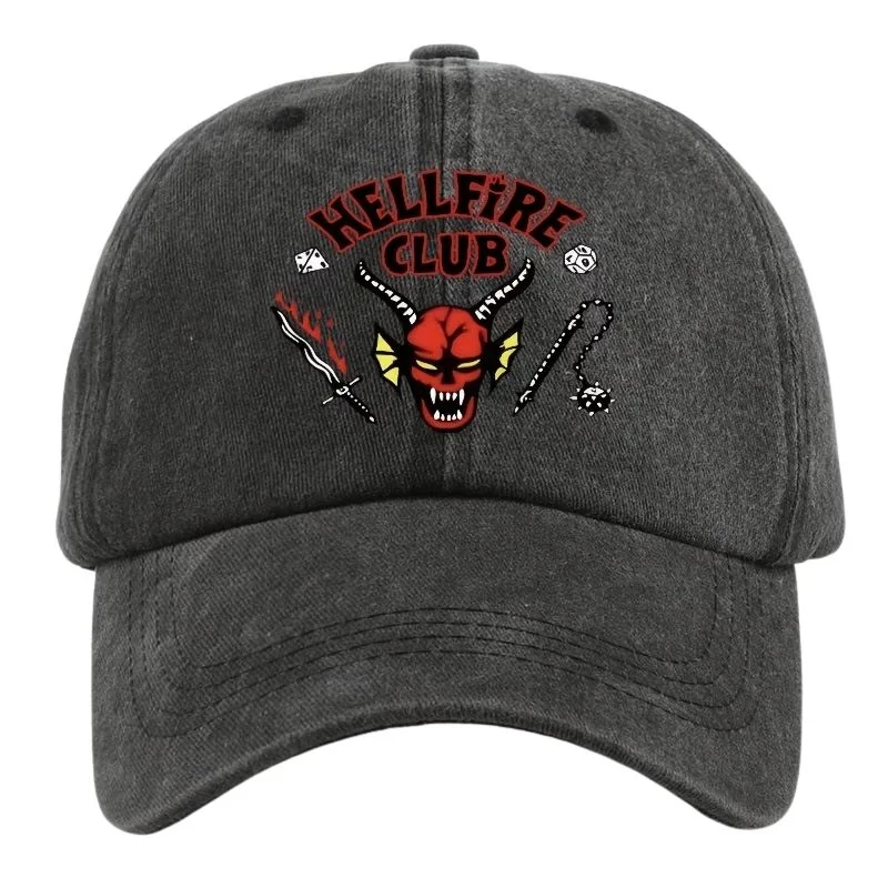 Gorra Hellfire Club de Stranger Things en gris oscuro