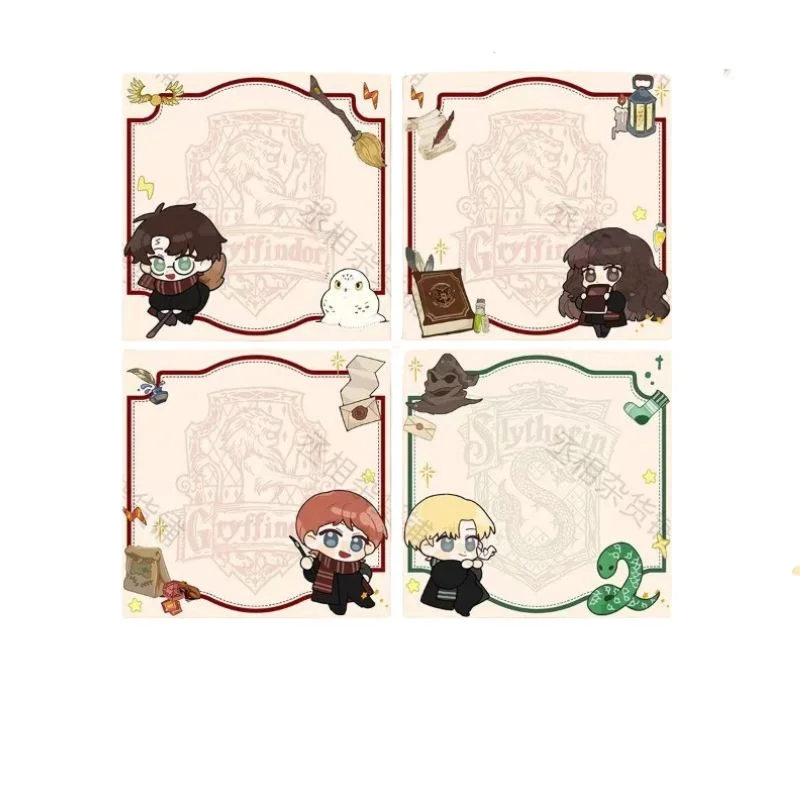 Notas adhesivas chibi Harry Potter con personajes y marcos decorativos