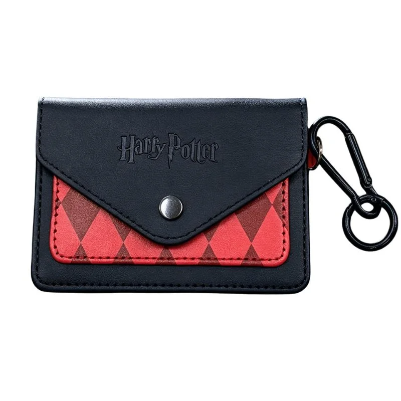 Tarjetero Harry Potter Gryffindor rojo y negro con llavero