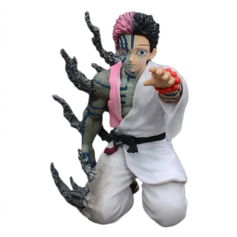 Figura Akaza Hakuji Kimetsu no Yaiba mitad humano demonio