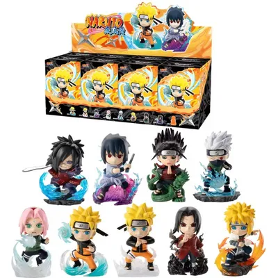 Caja sorpresa Naruto Shippuden con figuras coleccionables de personajes ninja