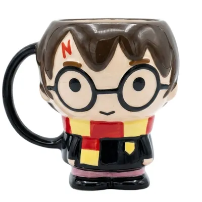Taza Harry Potter Gryffindor con forma de cabeza y uniforme