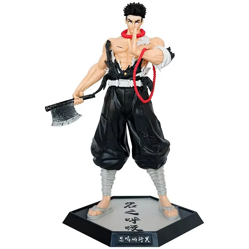Figura Gyomei Himejima Kimetsu no Yaiba con hacha de cadena