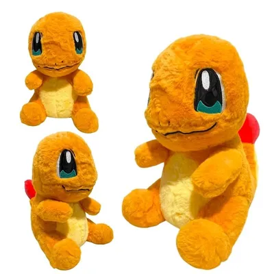 Peluche Charmander Pokémon naranja con textura peluda