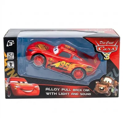 Vehículo Rayo McQueen rojo con luz y sonido — Cars