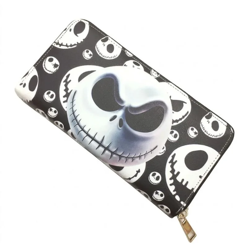 Billetera Jack Skellington con patrón de caras The Nightmare Before Christmas