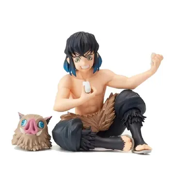Figura Inosuke comiendo con Pui Pui - Kimetsu no Yaiba