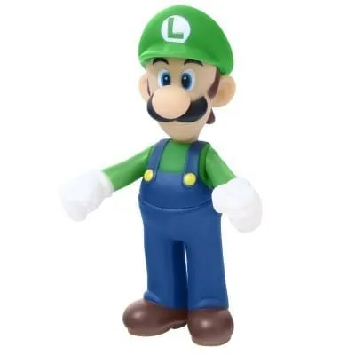 Figura de Luigi con uniforme verde y gorro de Mario Bros