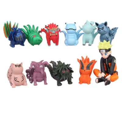 Set de 11 figuras de Naruto Shippuden con personajes principales del anime