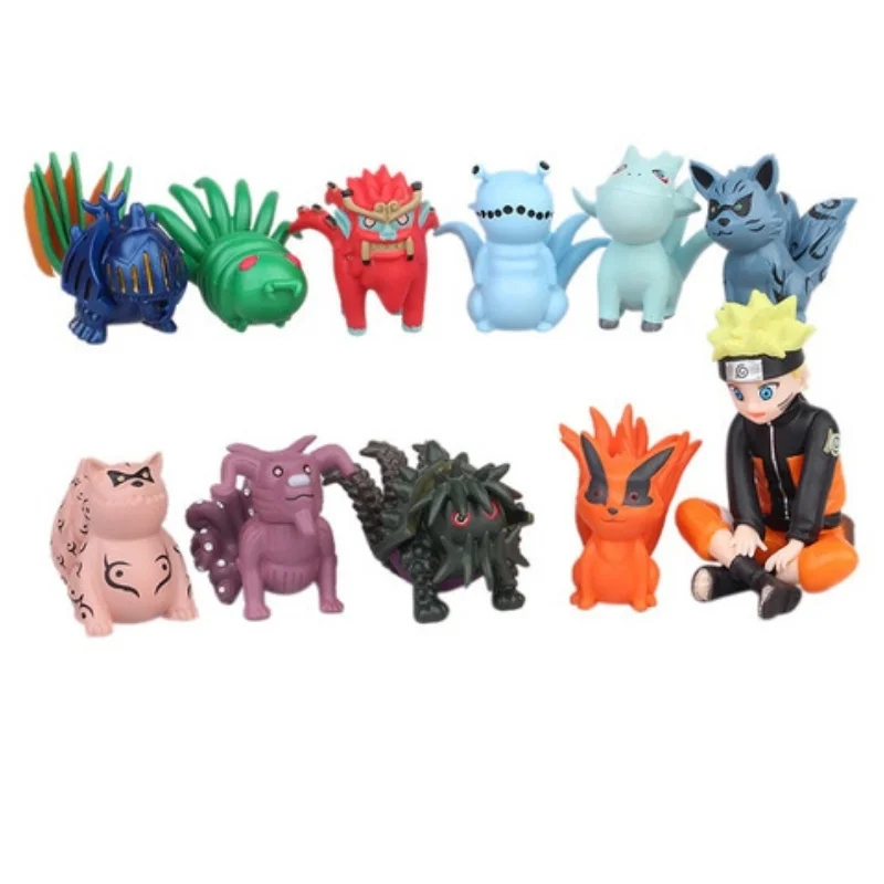 Set de 11 figuras de Naruto Shippuden con personajes principales del anime