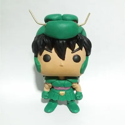 Funko Shiryu Caballeros del Zodiaco con armadura verde personalizada