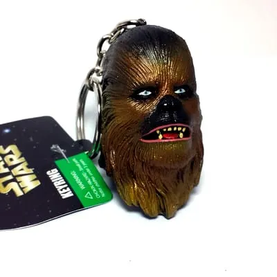 Llavero Cabeza Chewbacca Star Wars con detalles esculpidos